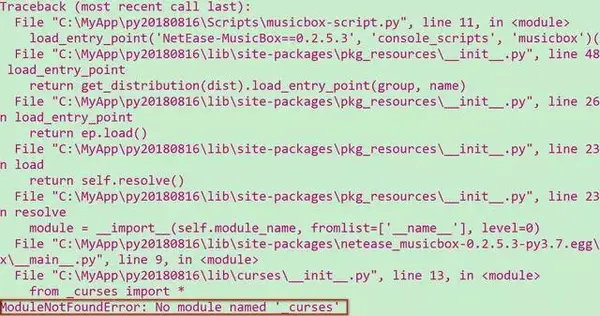 Windows下使用python库 curses遇到错误消息的解决方案 - 知乎