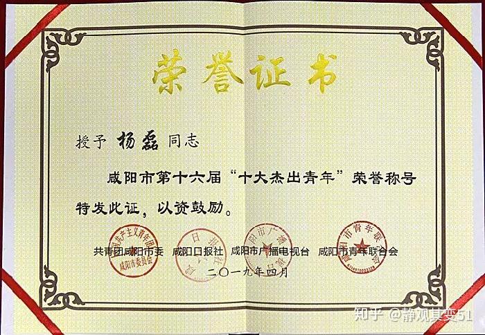 陕西中医药大学附属医院杨磊获评咸阳市十大杰出青年