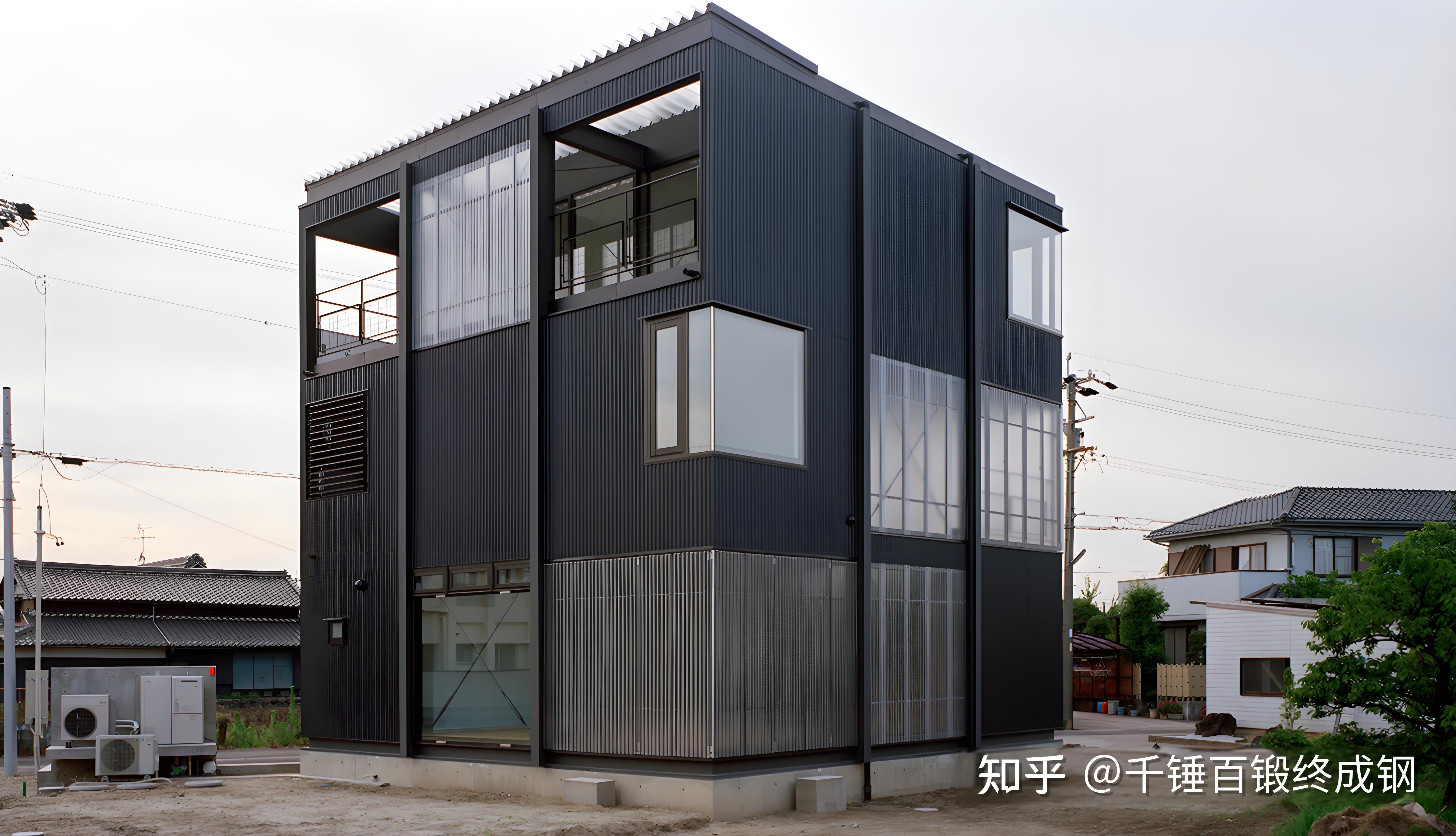 钢结构独立住宅--钢框架结构+小波纹金属立面 - 知乎