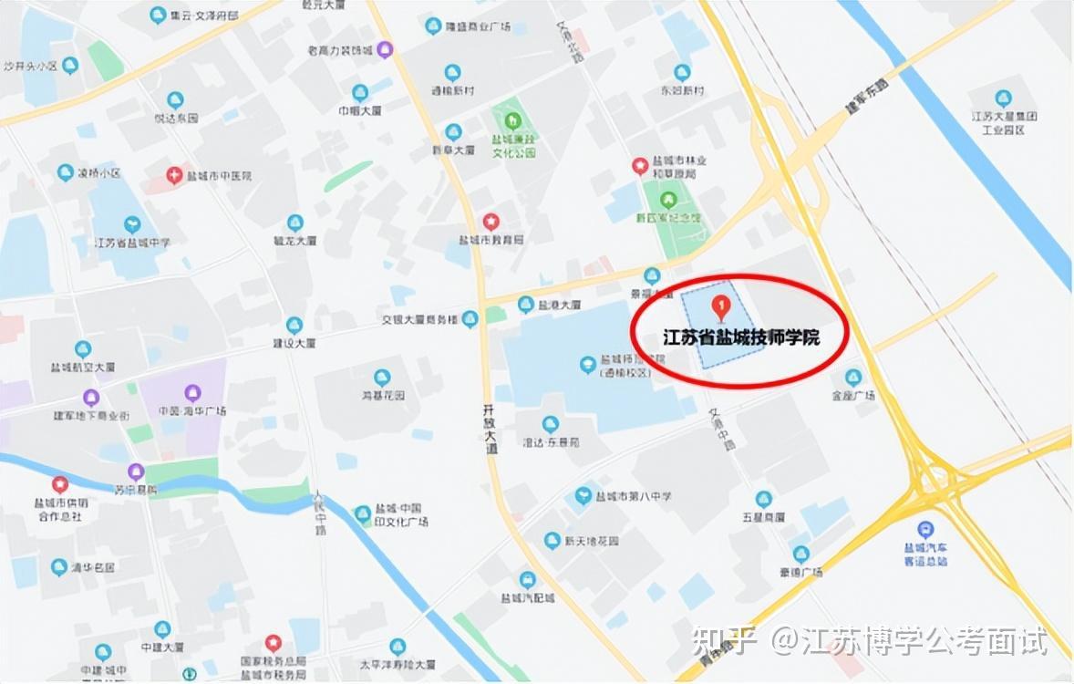 盐城考区2024年度国考笔试各考点考场分布图,提前规划好路线