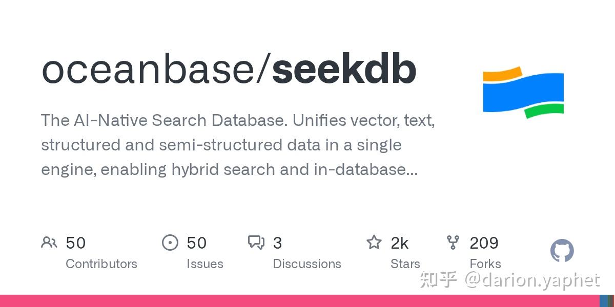 深度解析 OceanBase SeekDB 分布式向量数据库内核 - 知乎