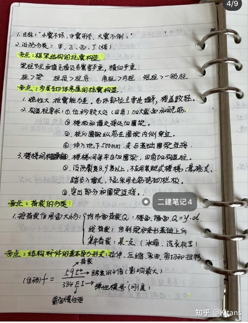 二建备考笔记分享