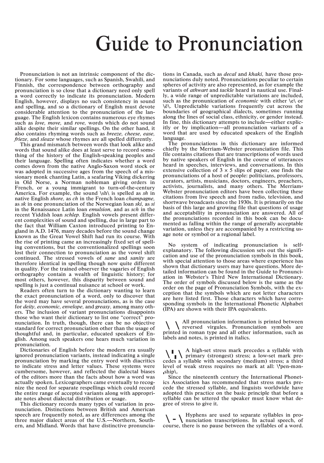 韦氏音标与国际音标对照指南摘自韦氏大学英语词典第11版附录