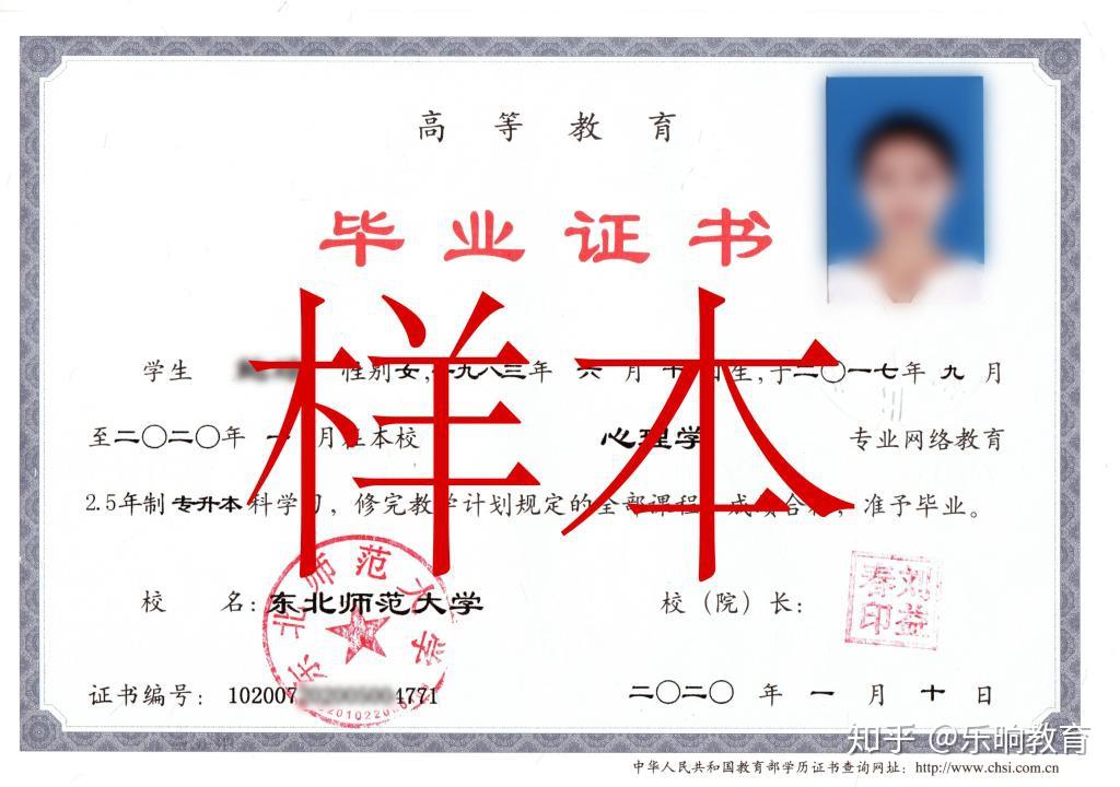 东北师范大学(毕业证书,学位证书式样以学生毕业时教育部当年最新规定