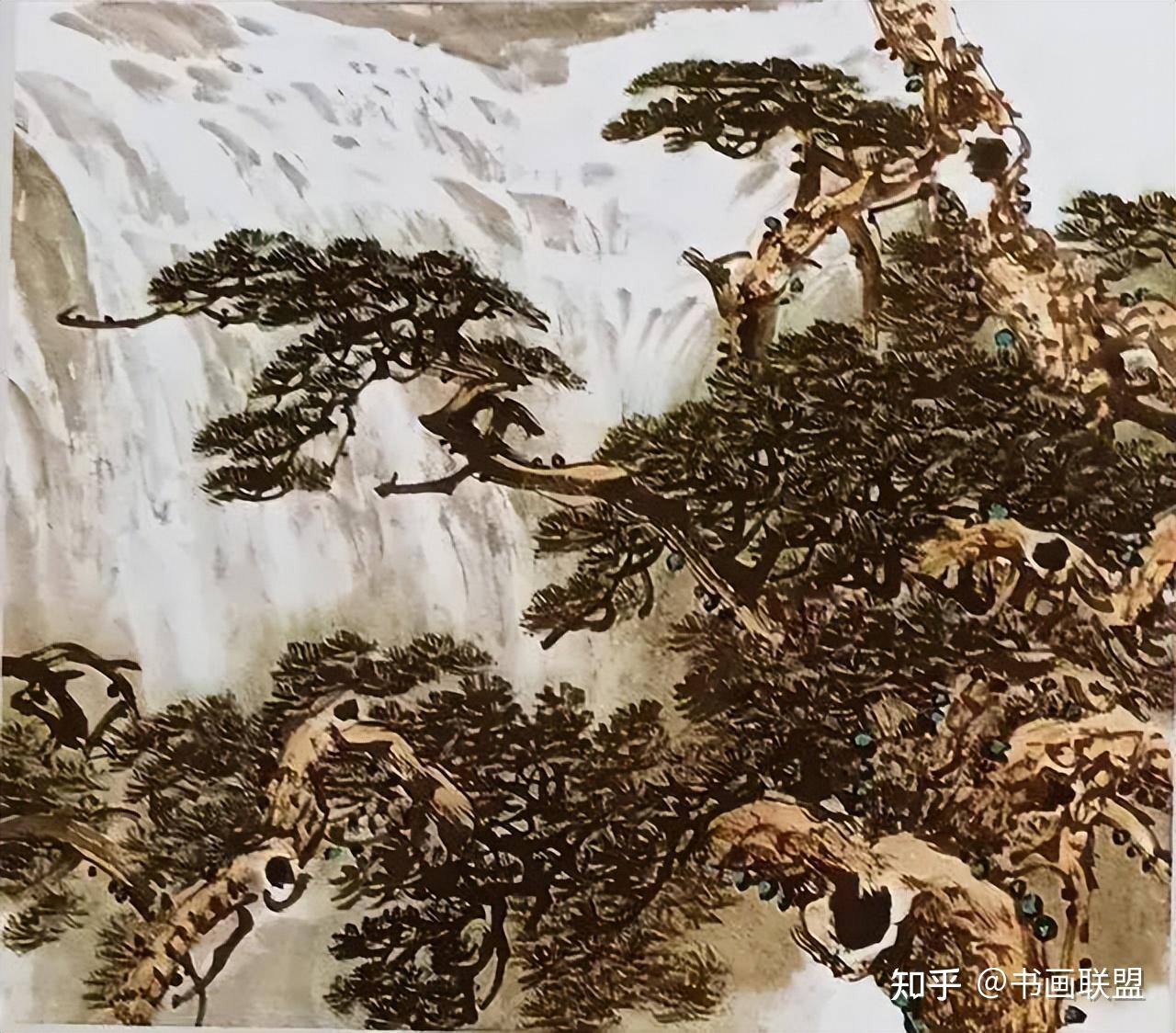 国画技法 松树的各种画法 - 知乎