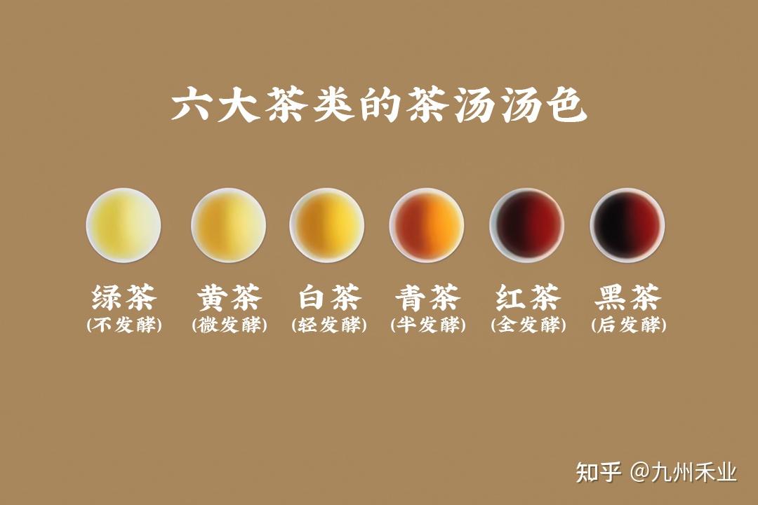 如何分别六大茶类的茶汤汤色？搞清楚各茶色素的比例即可 - 知乎