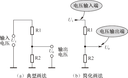 电阻分压电路图图片