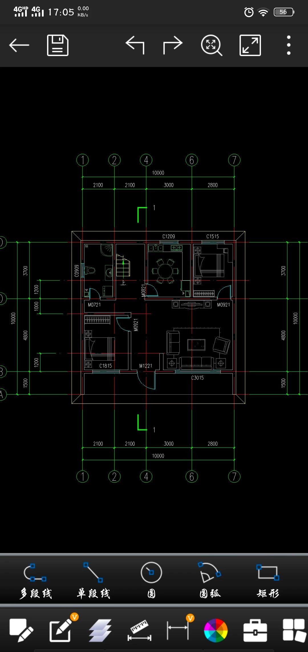 房屋CAD室内设计图纸_浩辰CAD官网