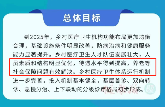 人大代表建议:解决乡村医生养老保障!