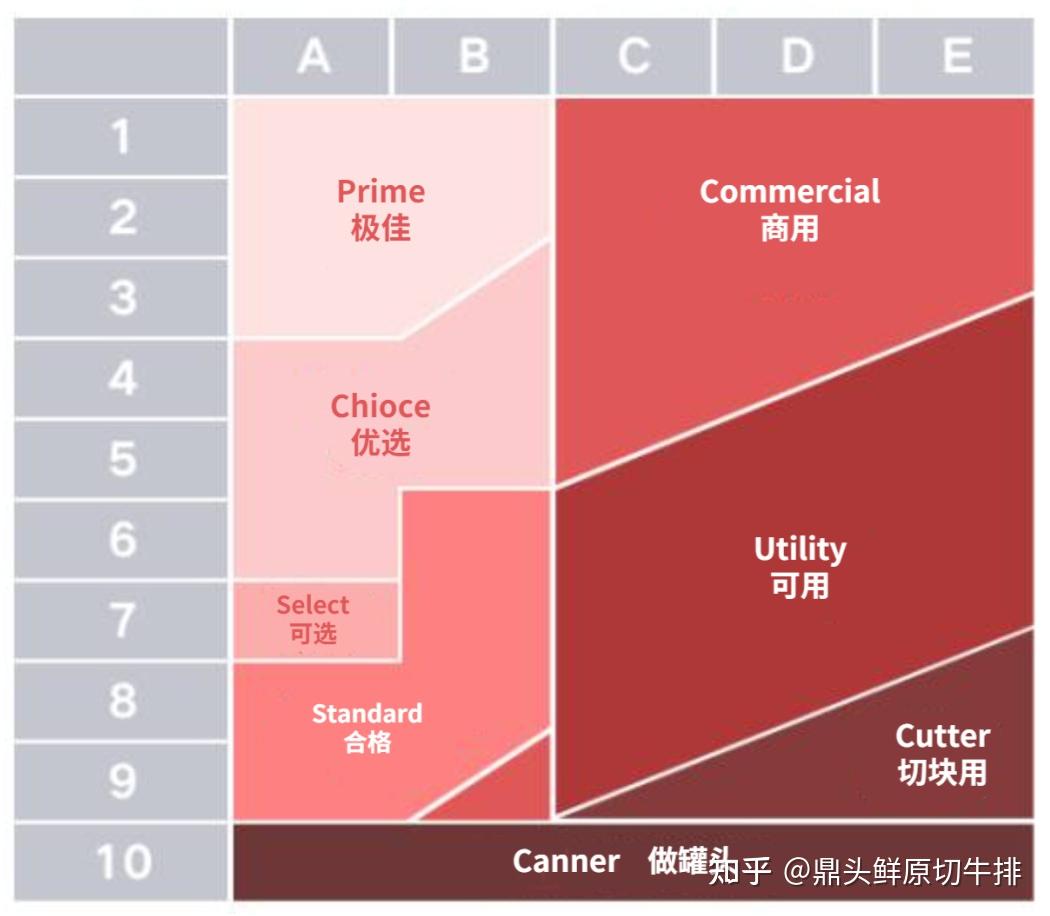 美国牛排等级图片