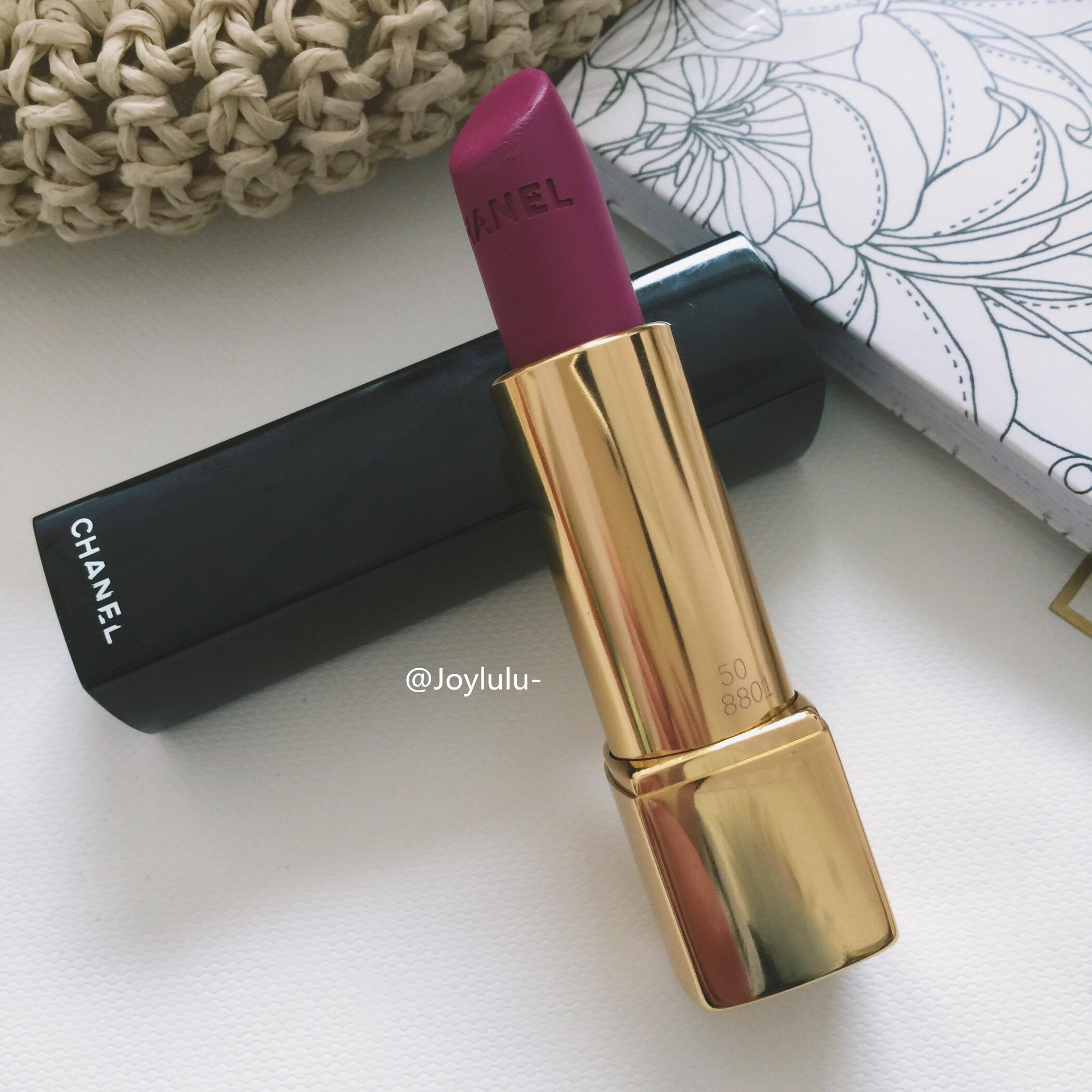 joylulu真人试色chanel香奈儿rougeallurevelvet炫亮魅力丝绒唇膏50号