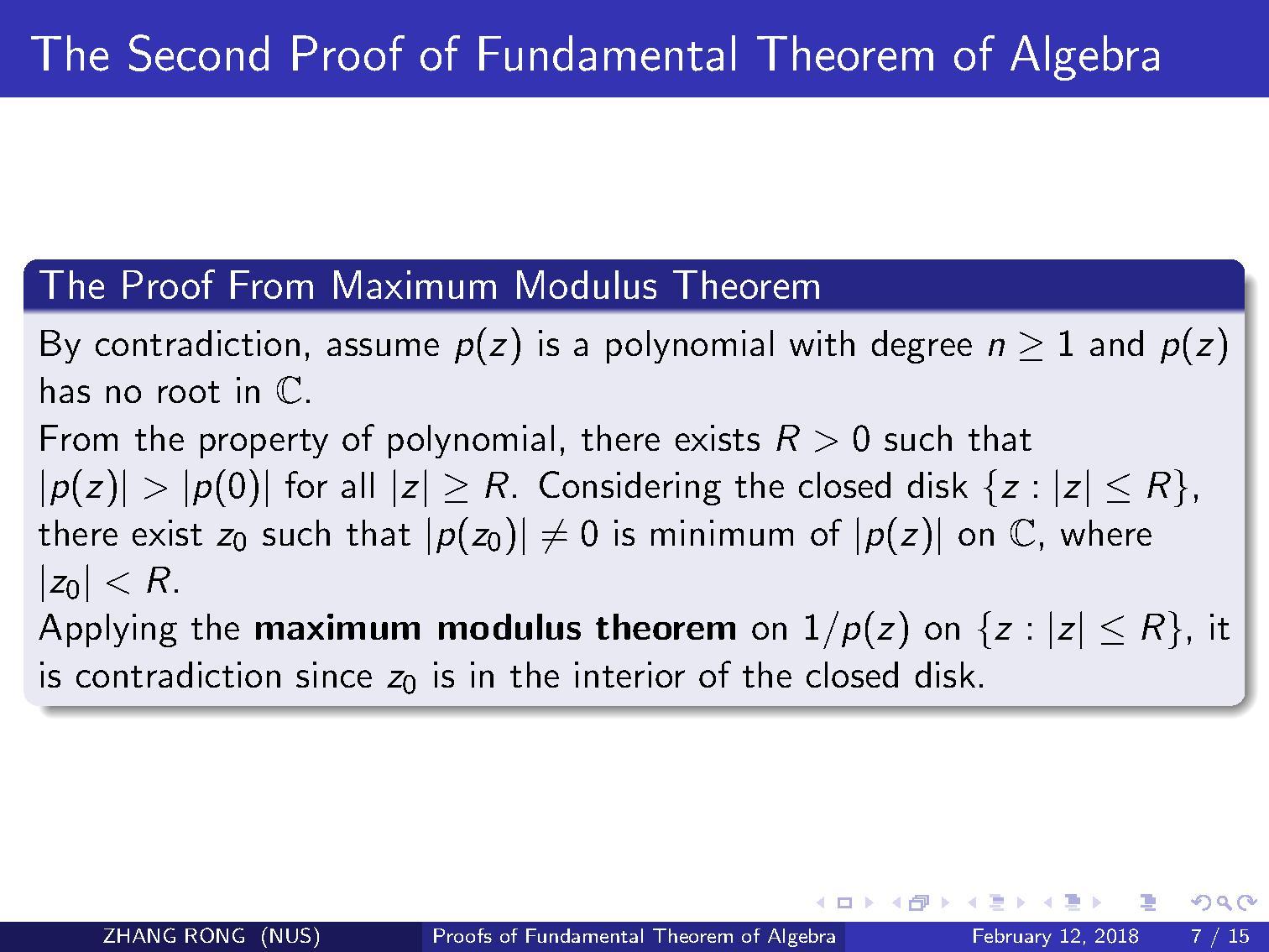 代数基本定理的几个证明 知乎