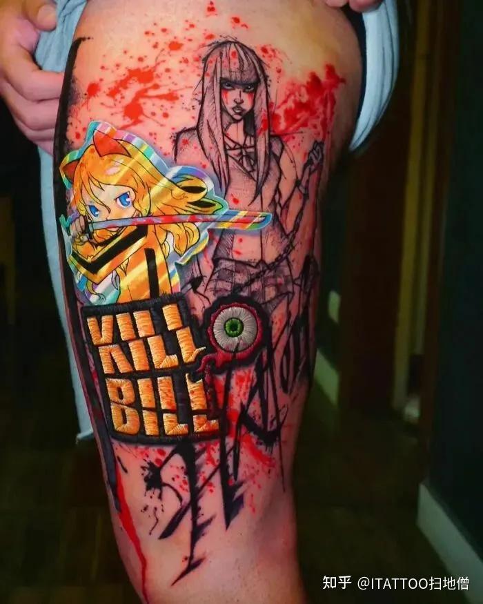 3d镭射贴纸纹身皮肤上的霓虹韵律