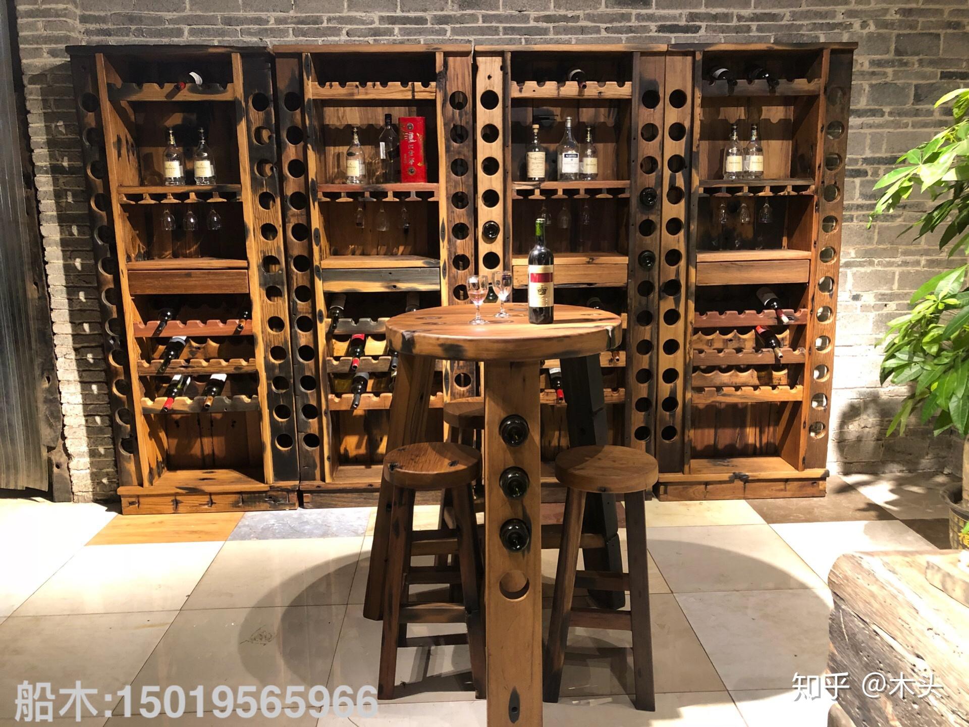复古酒柜老船木酒柜