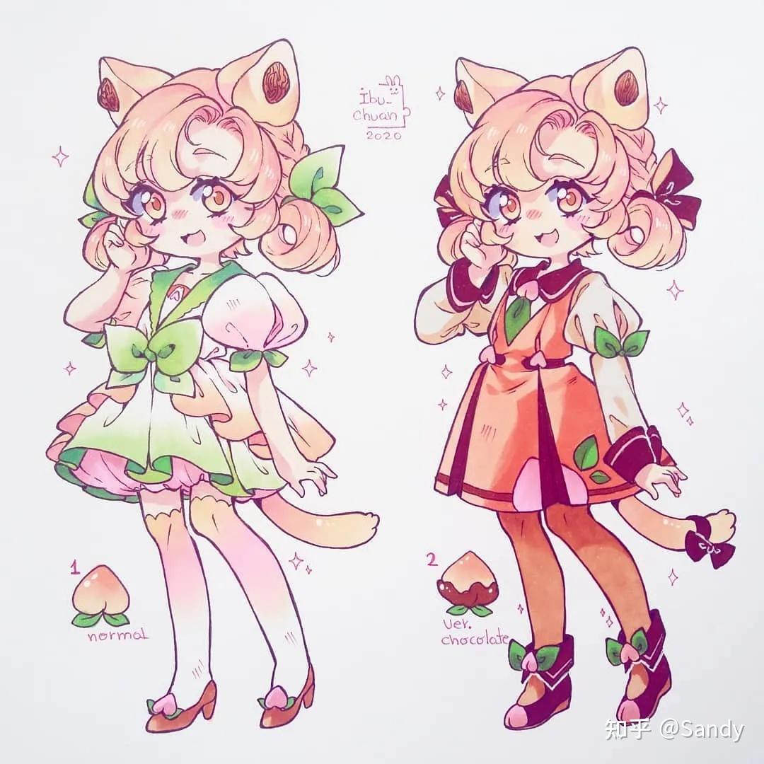 18岁小姐姐笔下超q萌爆的二次元简笔人物,满满正能量~必须收藏起来画