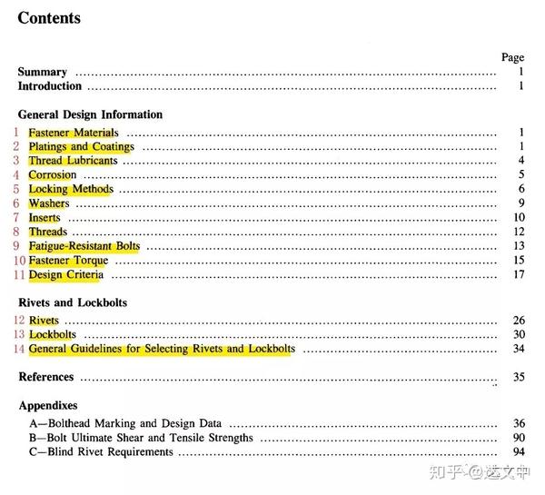 NASA Fastener Design Manual 紧固件设计手册 翻译 1/14 知乎