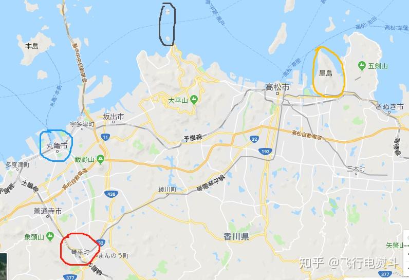 日本香川县地图图片