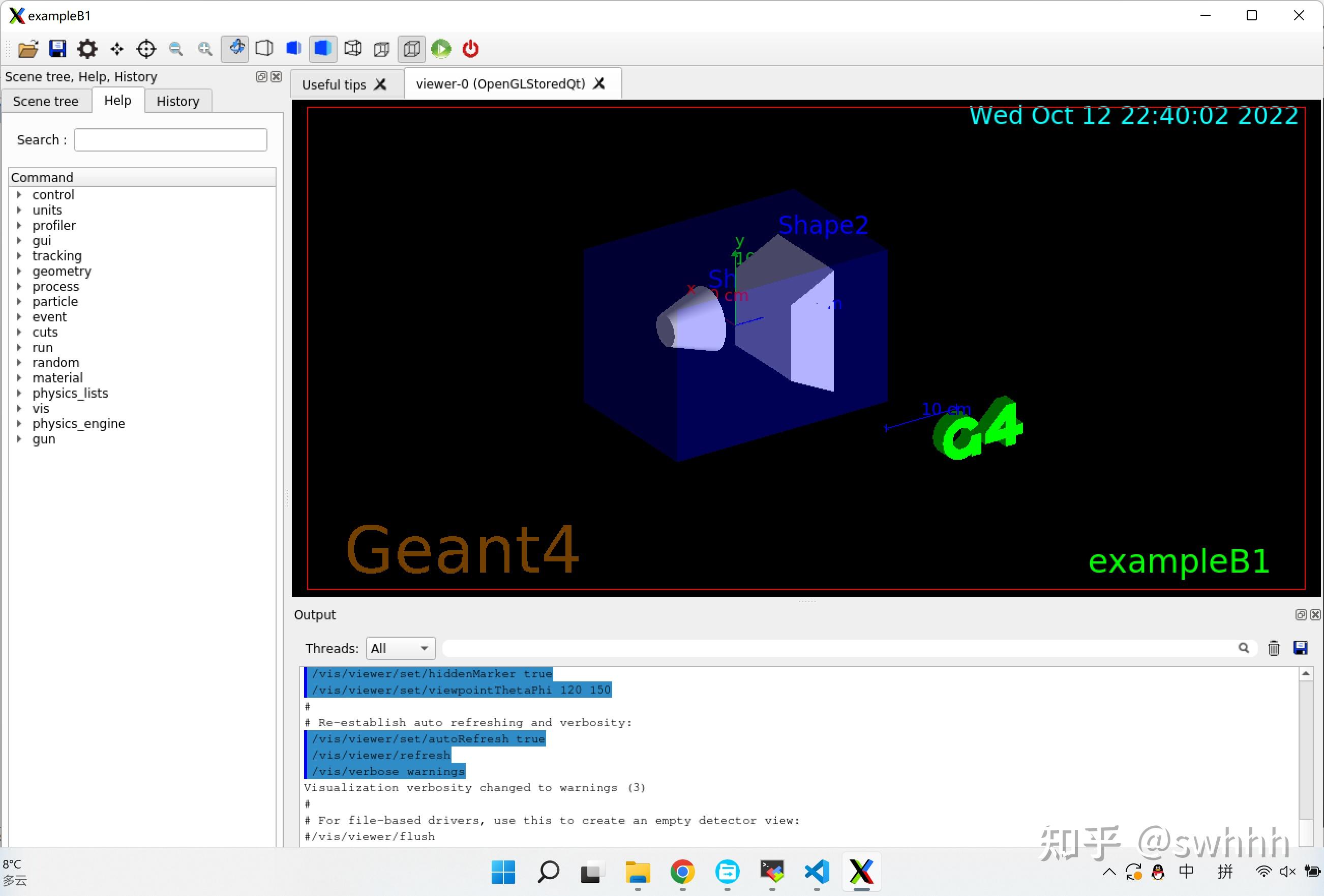 Win11 geant4 root wsl2 