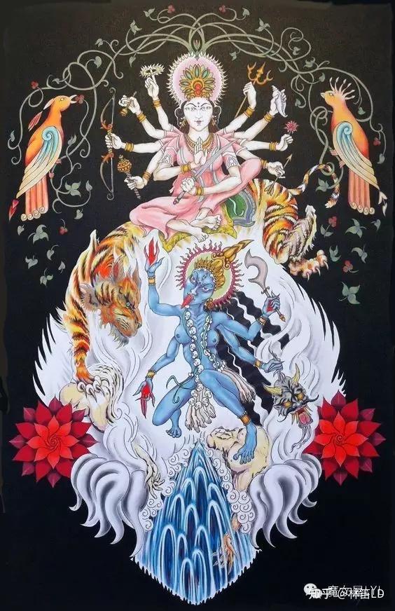 雪山神女的两个凶相化身——暗黑女神Kali和难近母 - 知乎