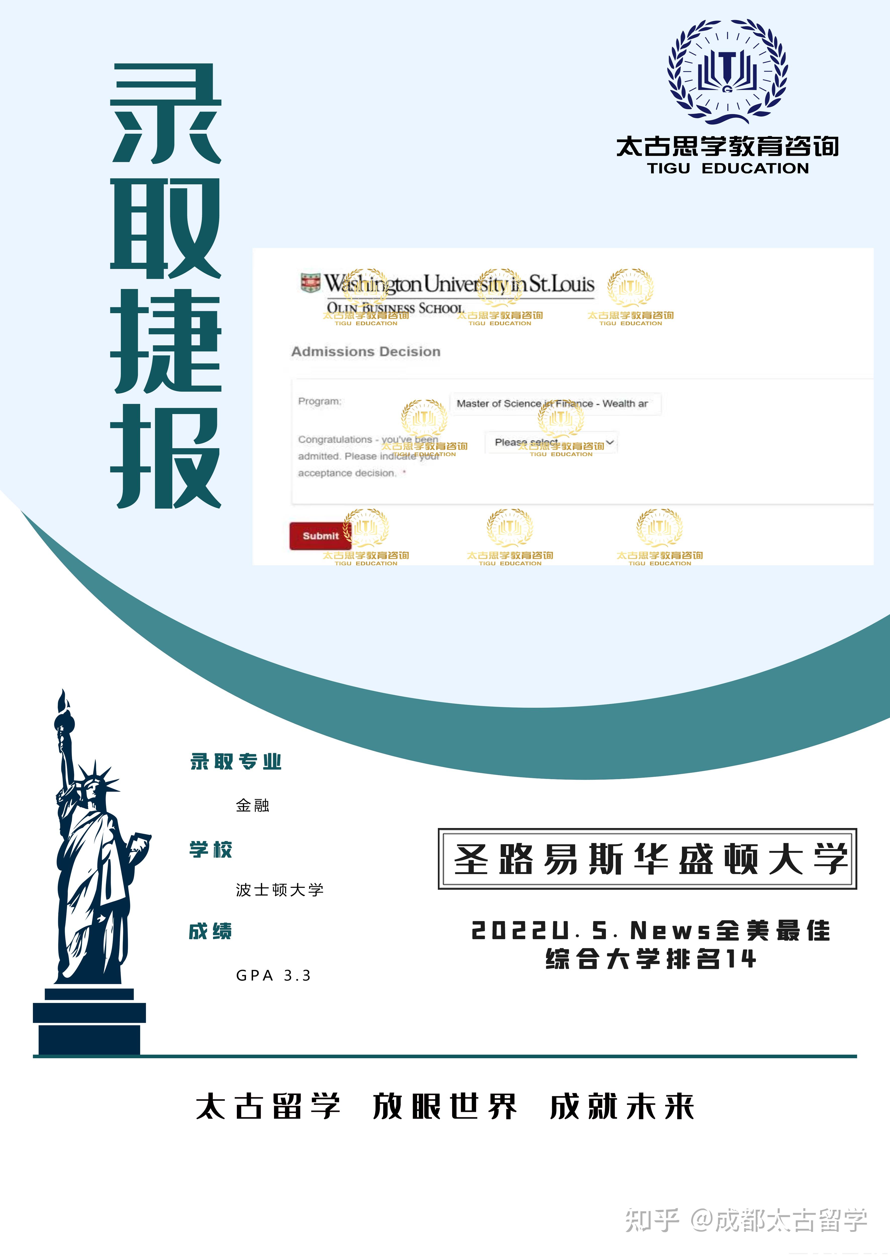 圣路易斯华盛顿大学offer来啦