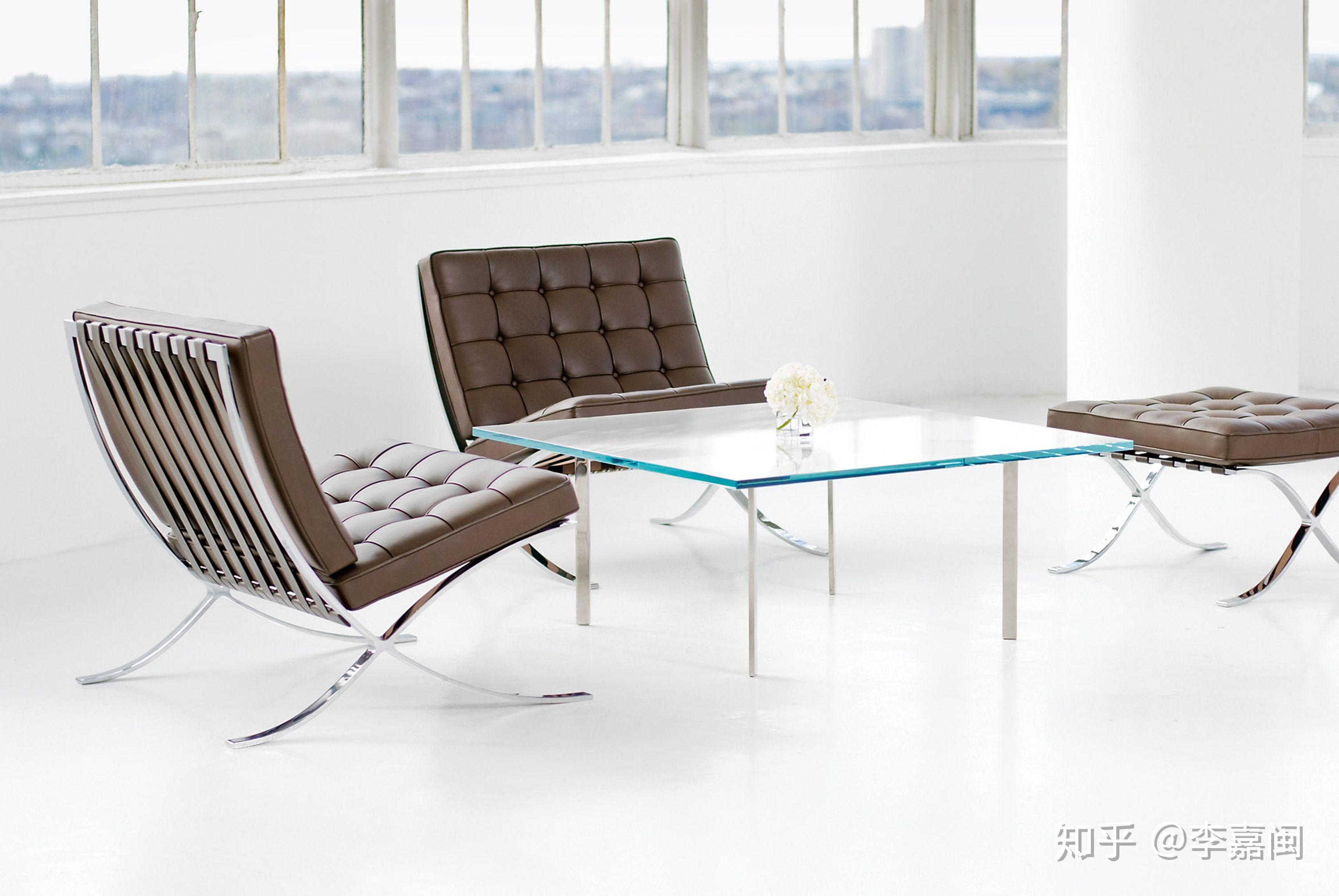 设计师密斯于1927年-1930年间设计的作品,合作厂家均为诺尔家具(knoll