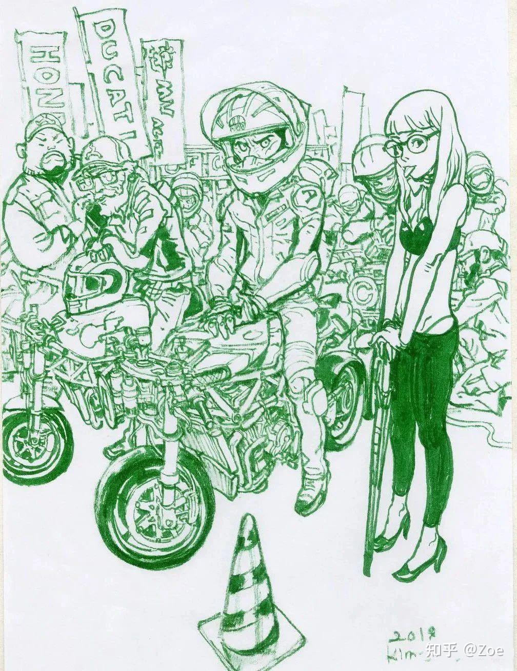插画大神金政基线稿太震撼了分享他的全套速写线稿视频