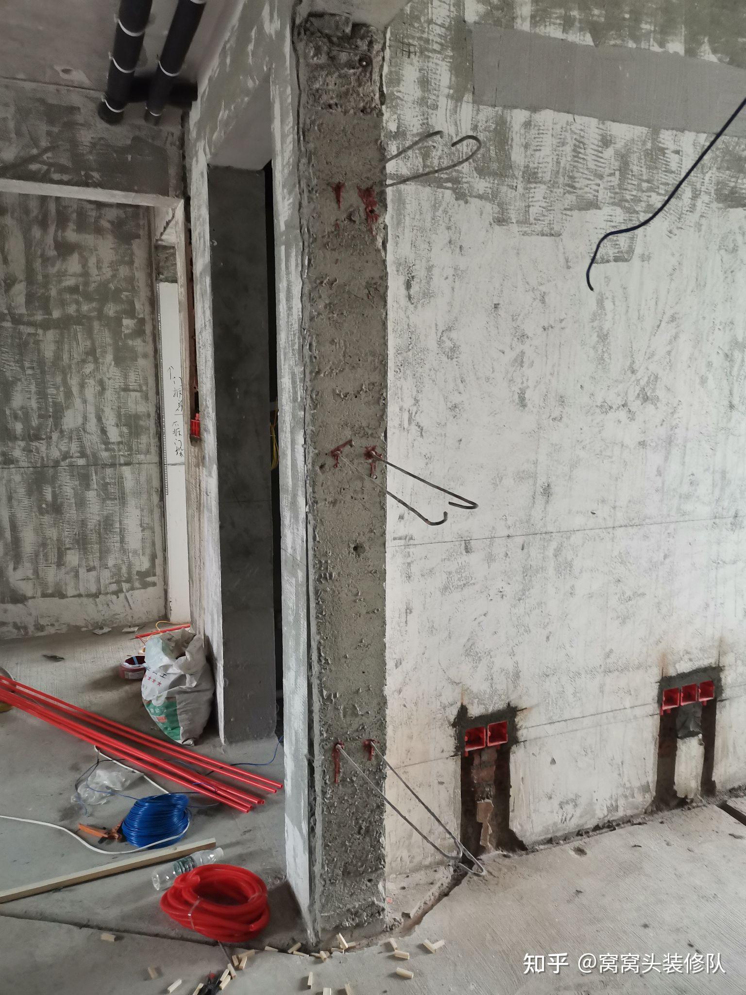 装修新建墙体细节