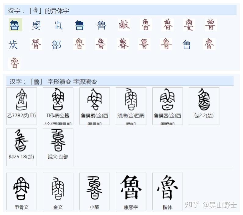 繁体字"魯"简化为"鲁"是根据古人(异体字,同旁字)书法省笔规范简化.