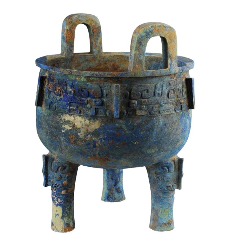 古代中国青銅器 鼎(てい) 西周後期 商末/ 西周初青銅饕餮紋鼎| Chinese