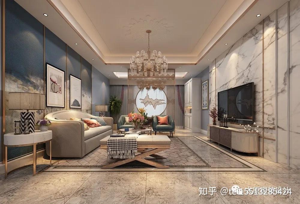 现代轻奢风格别墅装修效果图，不可抗拒的美感~ - 知乎