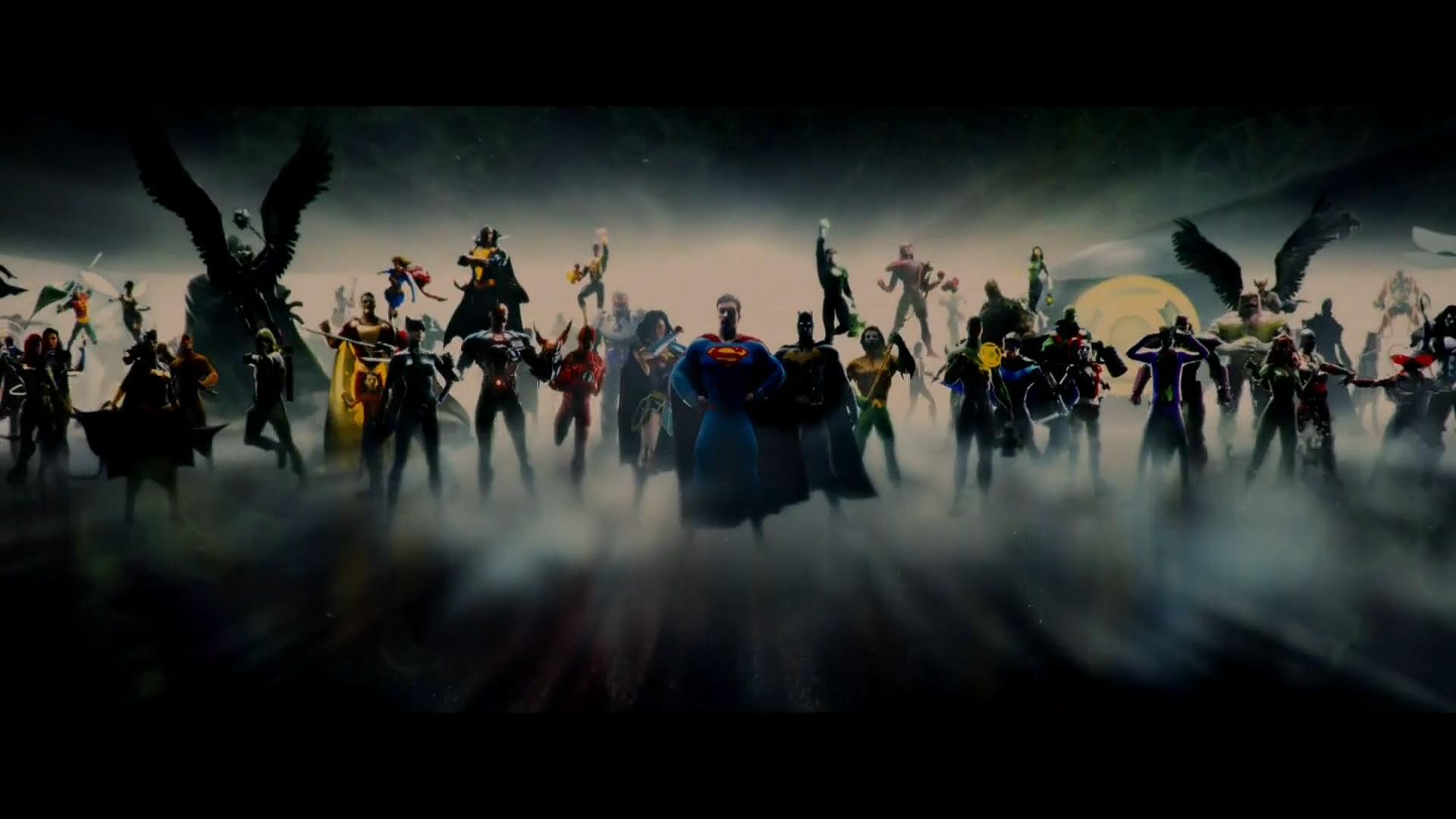 神奇女侠片头logo出现的正义联盟大合影都有哪些英雄有没有合影的高清
