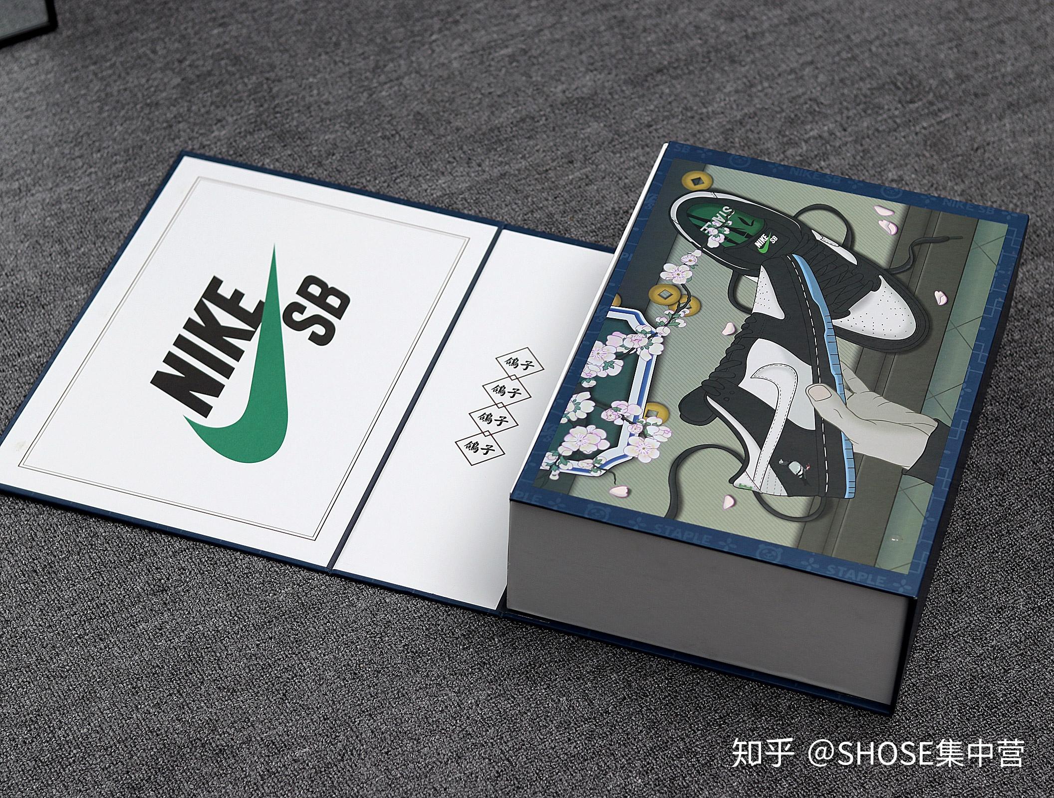 nikesbdunklowpandapigeon熊猫鸽子特殊礼盒装欣赏