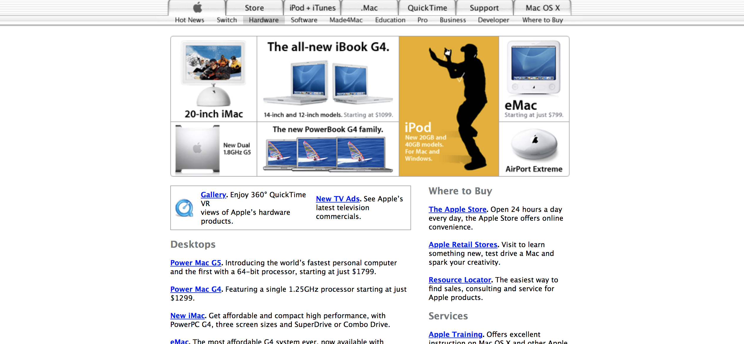官网截图详细介绍 带你回顾2000 2006年的apple Mac产品 中 2002年