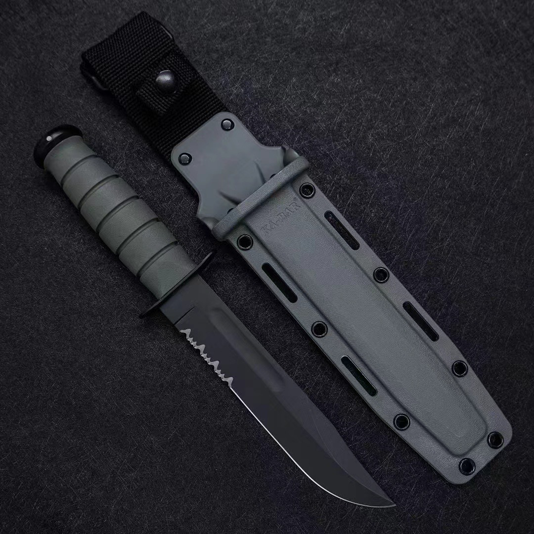 ka-bar卡巴 5011全刃/5012半齿 战术直刀 k鞘 - 知乎