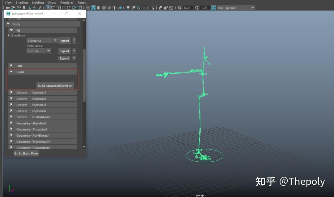 Advanced Skeleton绑定生成基础 - 知乎