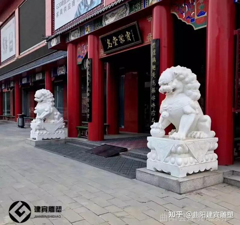 门口石狮子的摆放注意事项 - 知乎