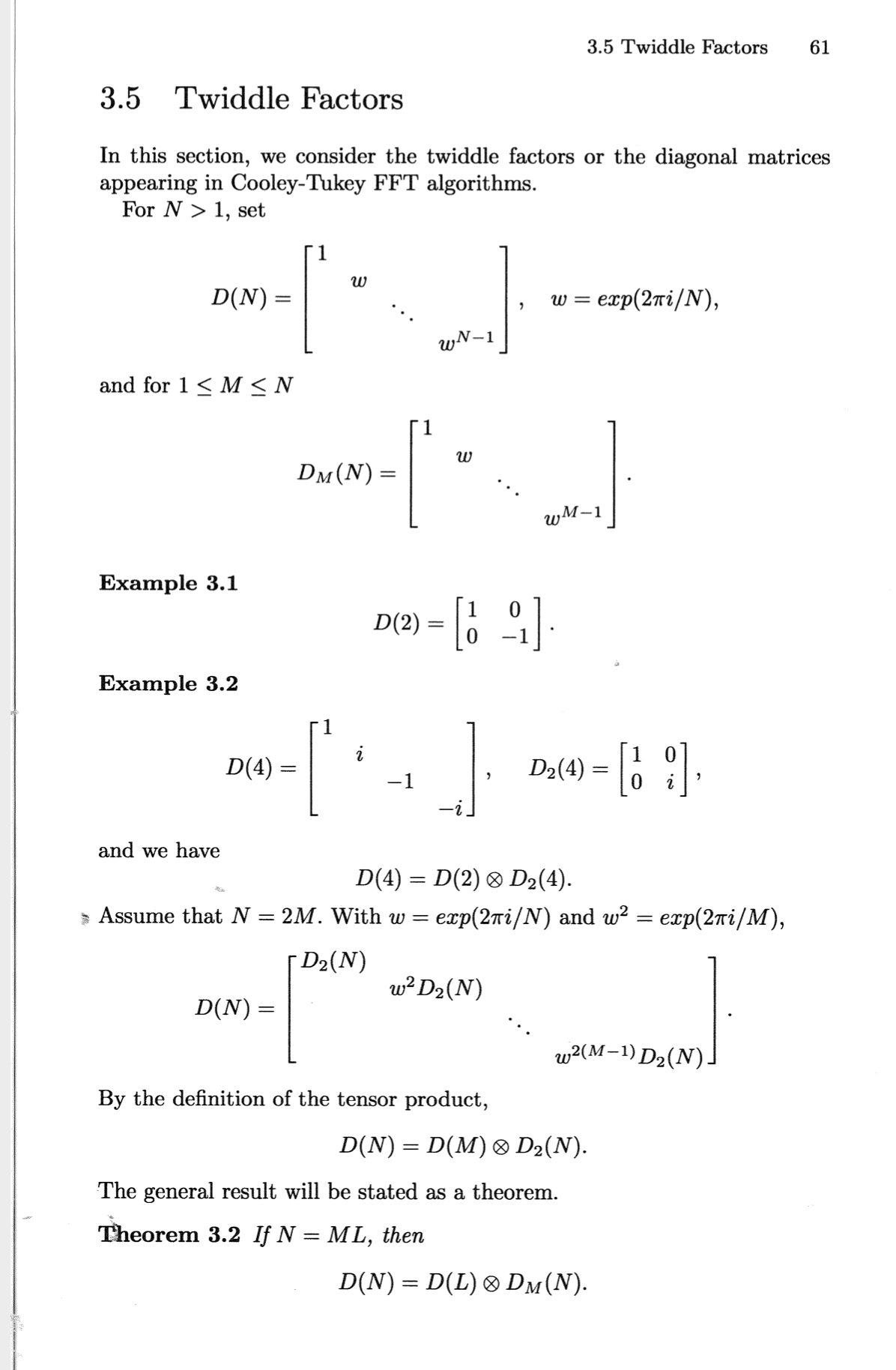 [搬运] Cooley-Tukey FFT算法 （Tensor Product 描述) - 知乎