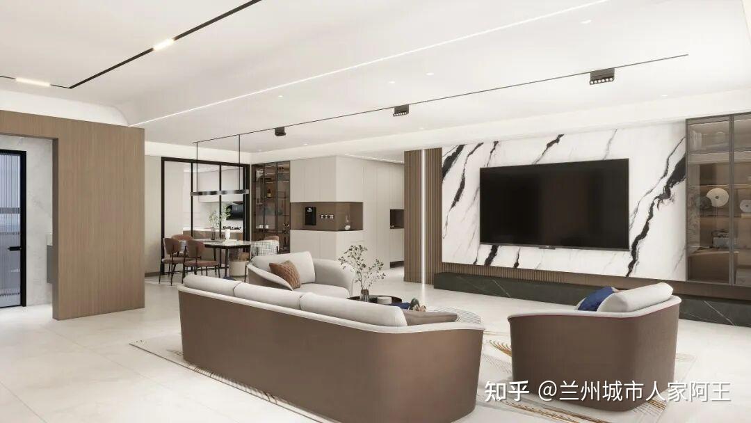 设计作品｜175㎡现代新中式大宅：在中海寰宇天下，把雅调揉进现代生活里 - 知乎