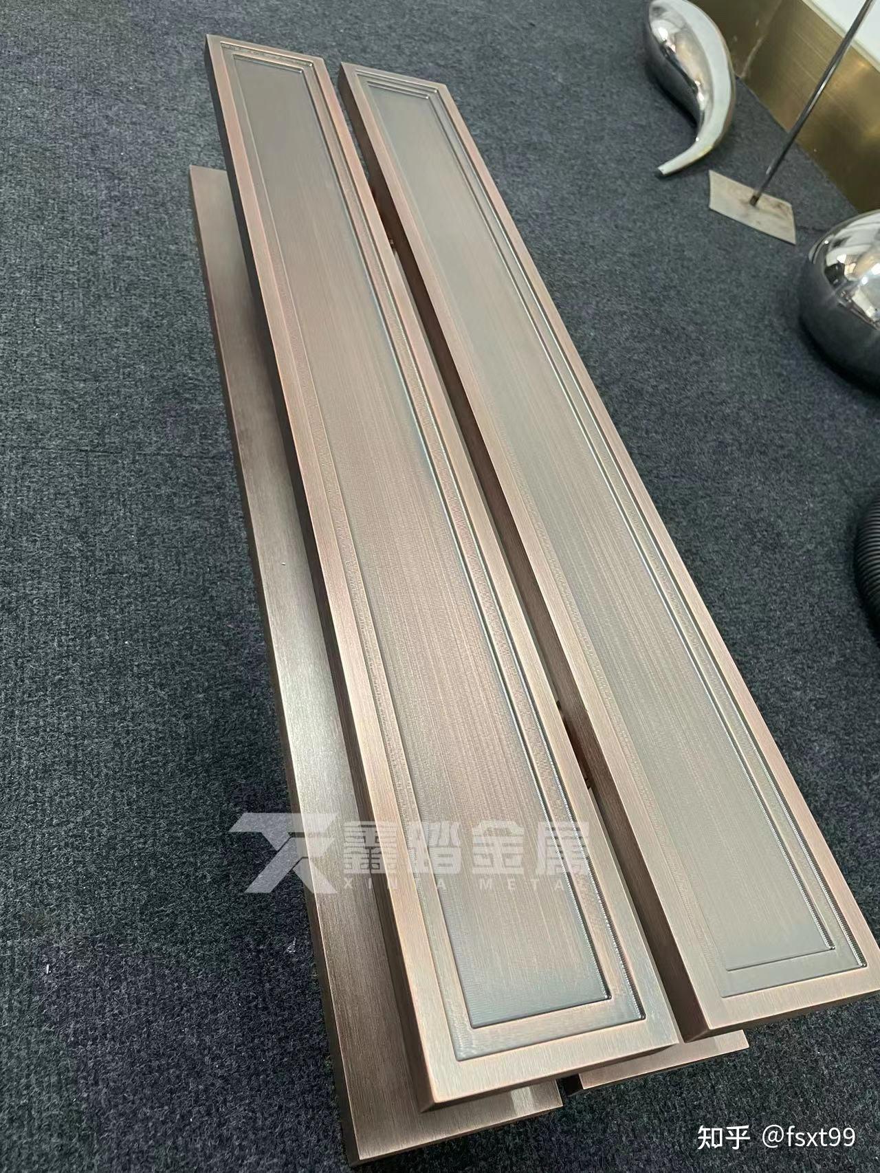不锈钢拉丝仿古铜大门拉手