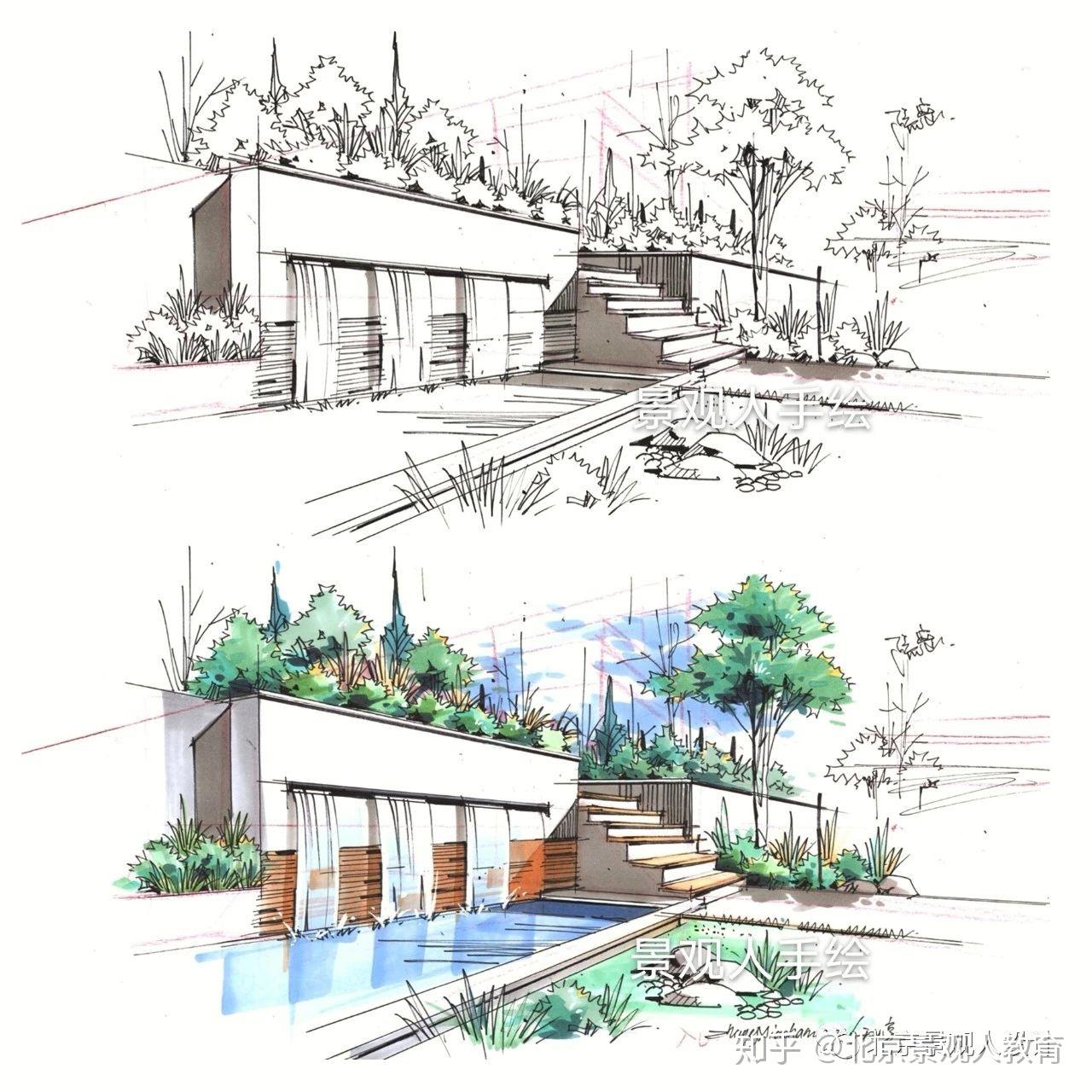 2021考研景观人20张快速上手节点简易效果图供你参考