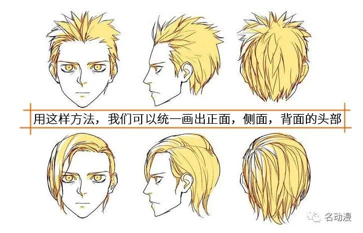 名动漫每日一练头部的三视图怎么画