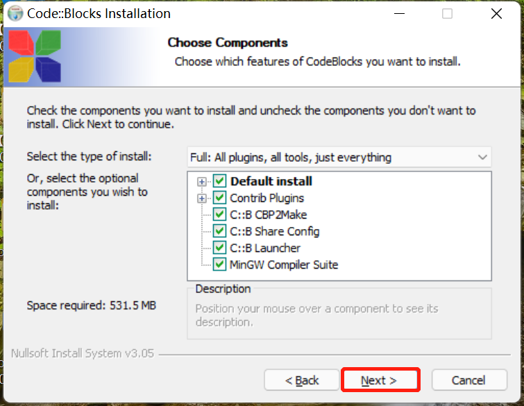 Codeblocks 20.03mingw
