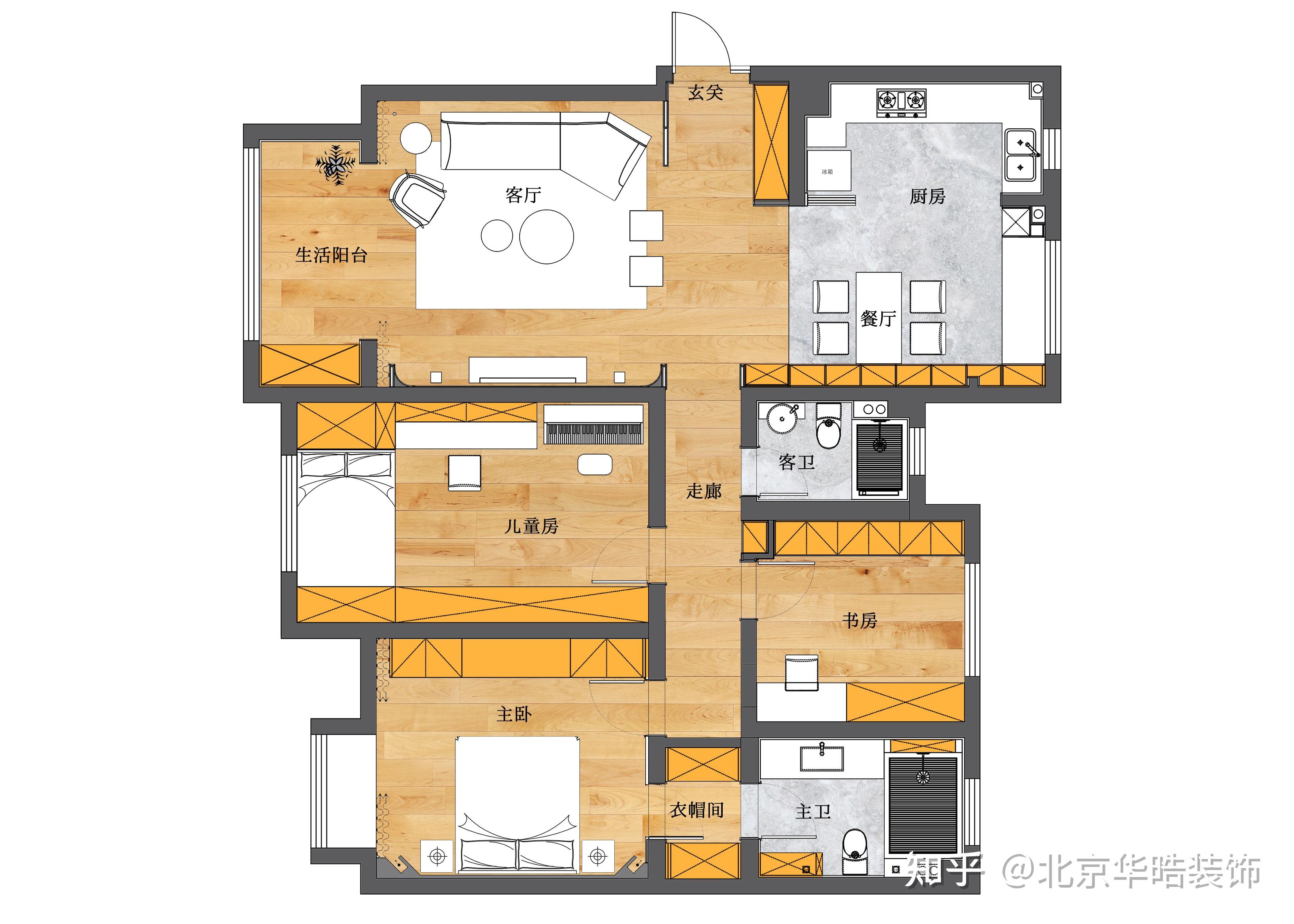 135㎡现代轻奢风,客餐一体 无主灯设计,简洁大气,还原梦想中家