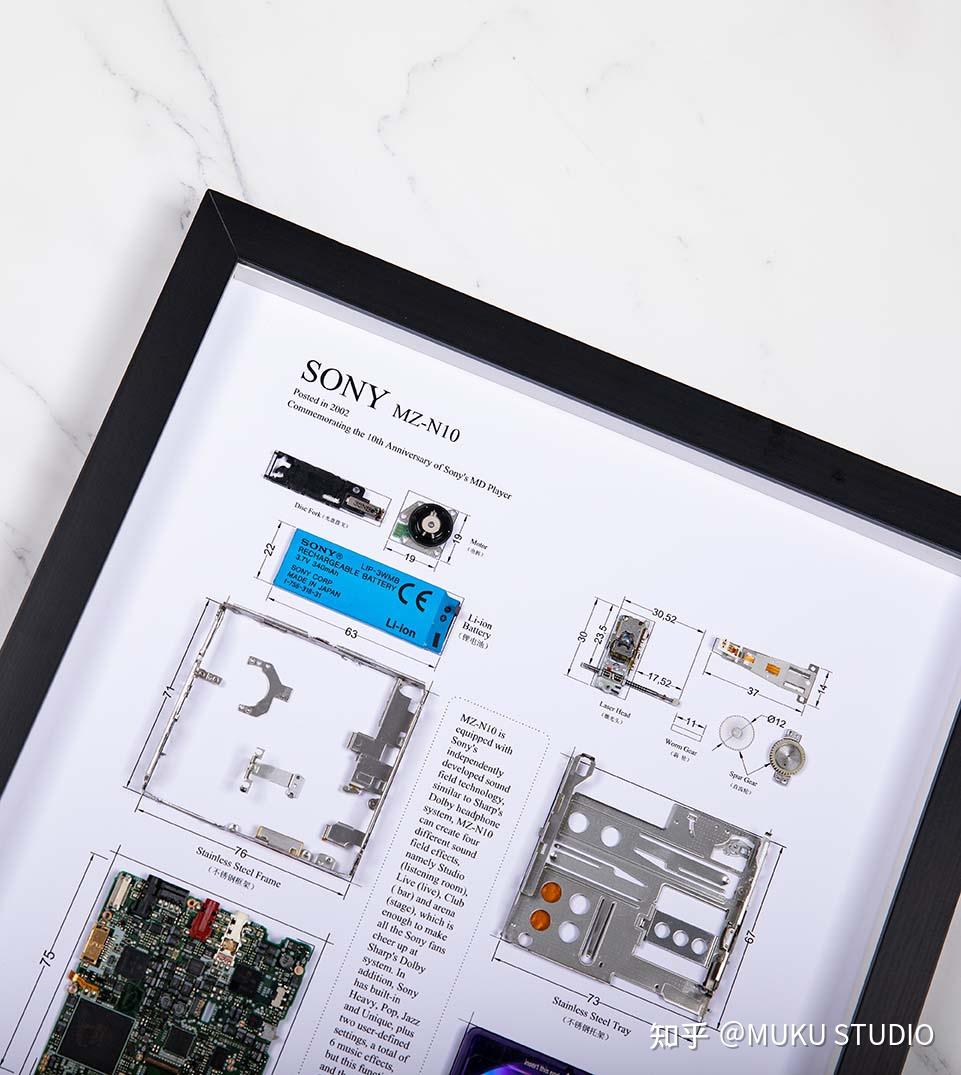 一个经典电子产品SONY MZ-N10结构展示项目,从拆解变成最终成品