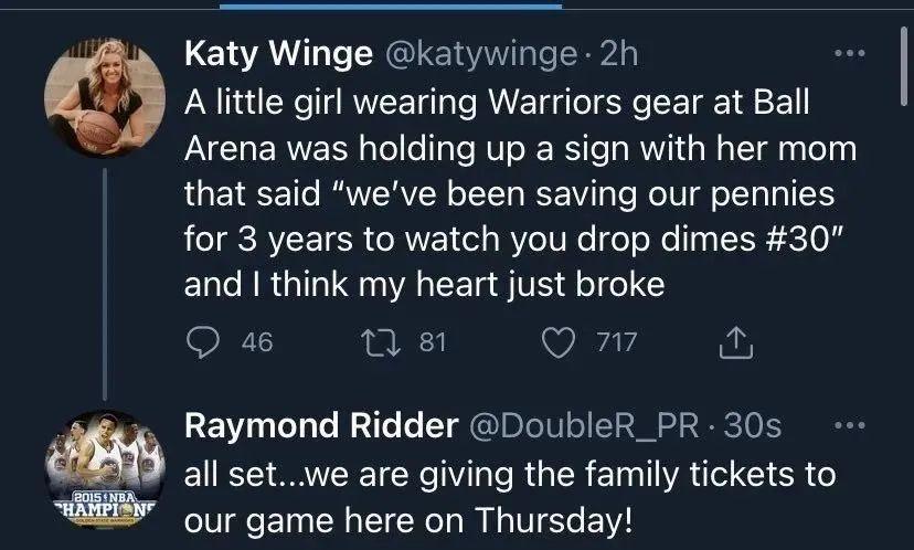 可爱！库里因伤没来丹佛客场，现场小球迷举起库里海报嚎啕大哭 - 知乎