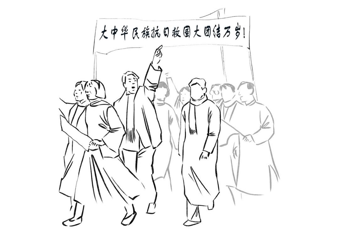 中国近代史漫画简笔画图片