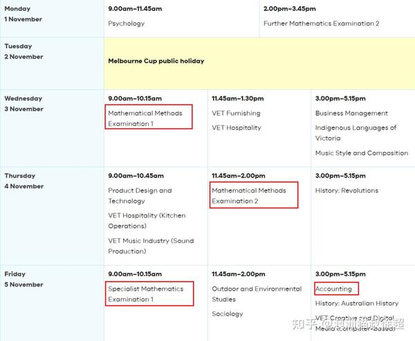 开始倒计时！VCAA公布2021VCE考试时间表，运筹帷幄，厚积薄发！ 知乎