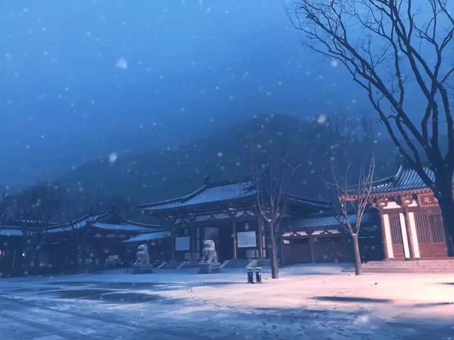 华清宫雪景图片