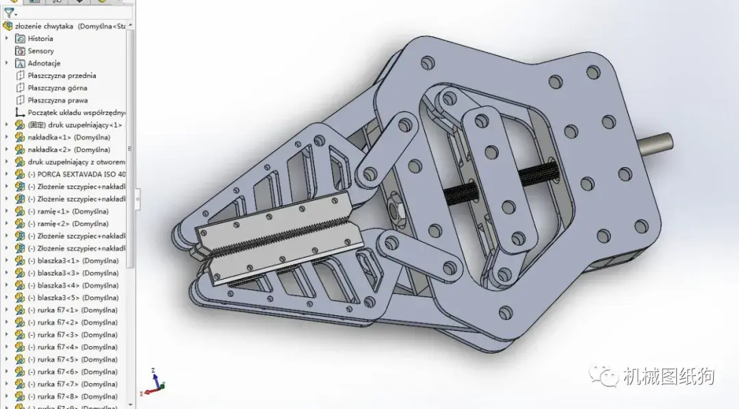 【工程机械】erc2020抓爪夹钳结构3d图纸 solidworks设计