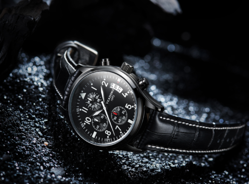 商业摄影中黑色底手表拍摄的高级表现手法如何实现的?